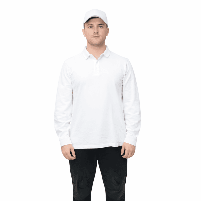 Unisex Long-Sleeve Polo Shirt