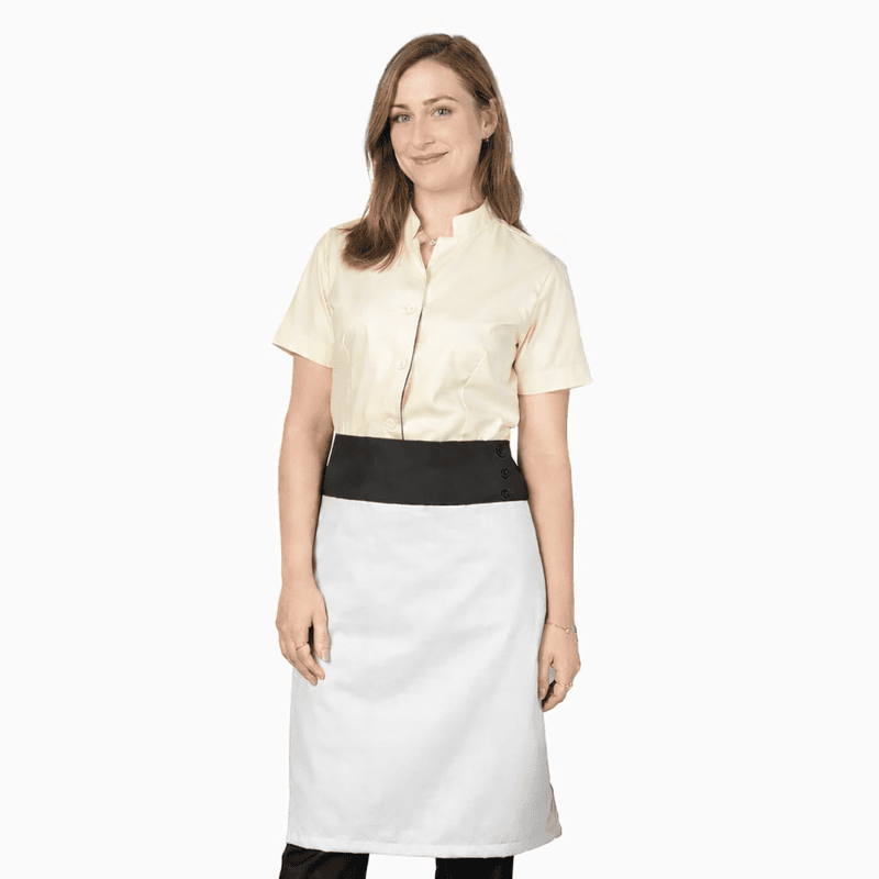 Unisex Mid-Length Service Apron – Premium Cotton, Refined Finish
