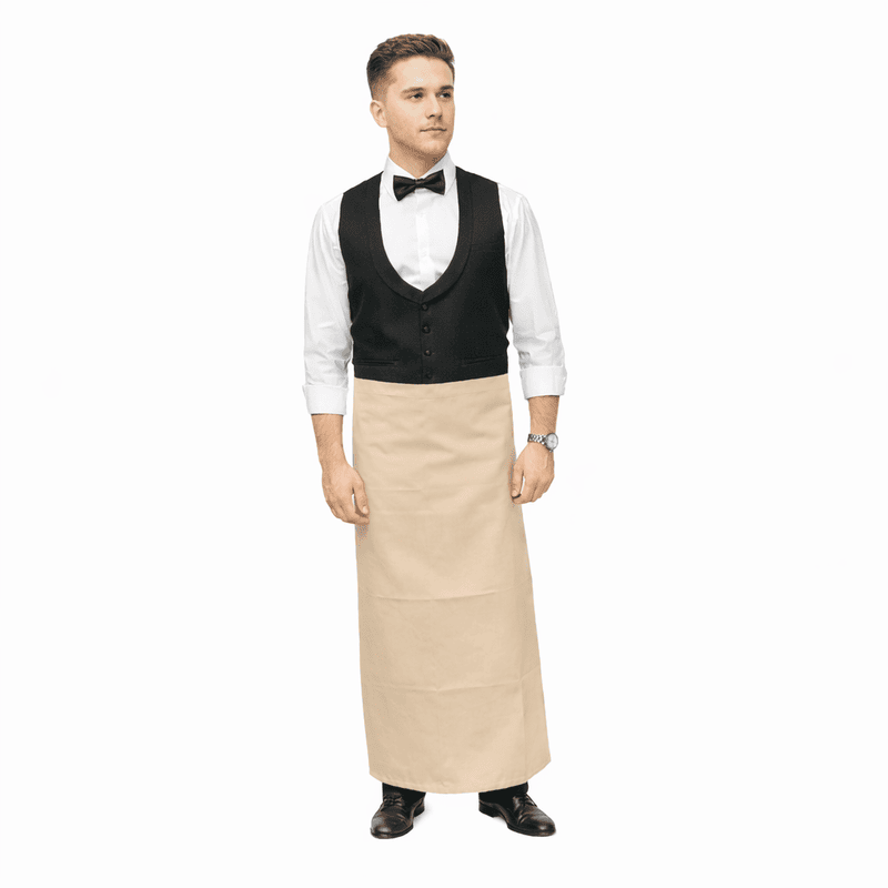 Unisex Mid-Length Service Waist Apron – Premium Twill Cotton