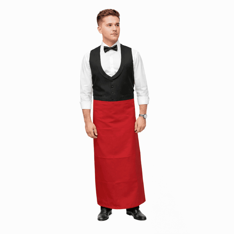Unisex Mid-Length Service Waist Apron – Premium Twill Cotton