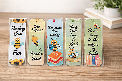 Bee Theme Reading Bookmark Set