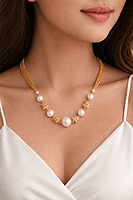 LunaGlow Pearl Chain Necklace