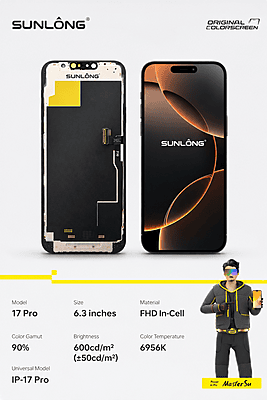 SUNLONG iPhone 17 Pro FHD In-Cell Replacement Screen – 6.3" Premium Display Assembly