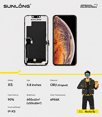 SUNLONG iPhone XS ORJ Original Replacement Screen – 5.8" Premium Display Assembly