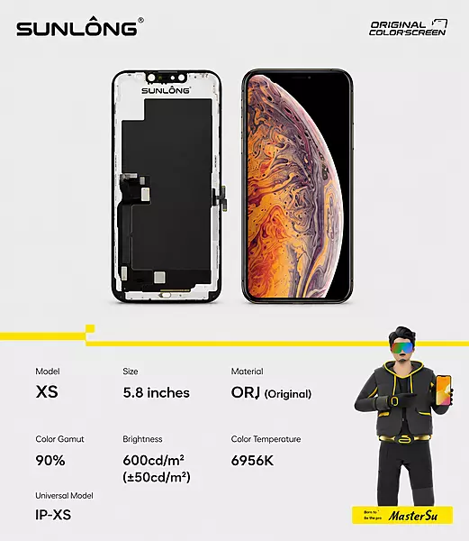 SUNLONG iPhone XS ORJ Original Replacement Screen – 5.8" Premium Display Assembly
