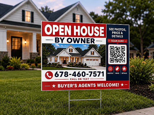 FSBO Open House Yard Sign