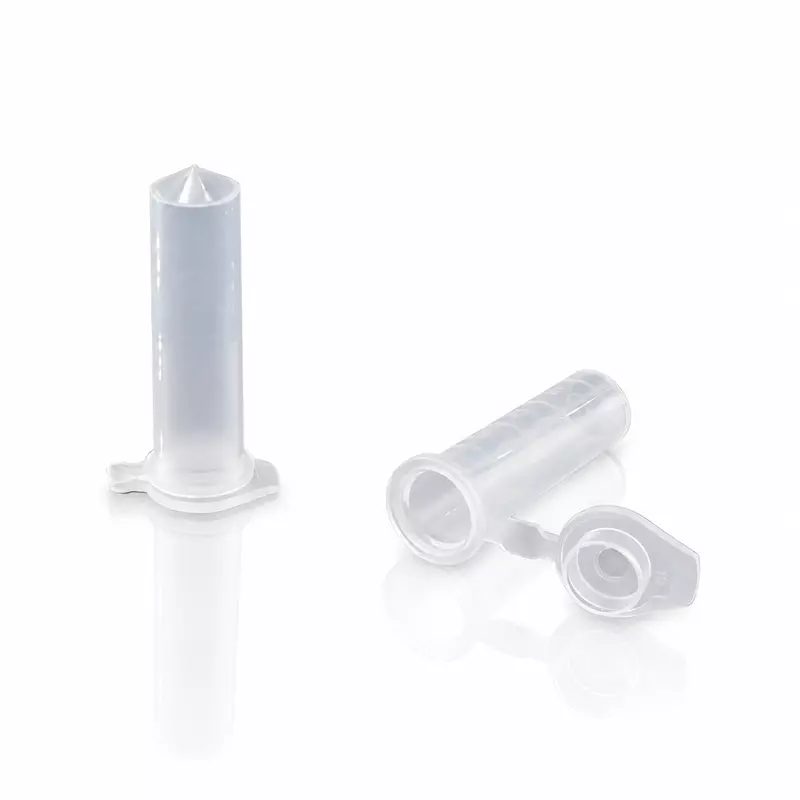 2.0ml Microcentrifuge Tubes without safe lock, Conical bottom, Clear, Non-Sterile, DNase & RNase Free, Bulk Pack