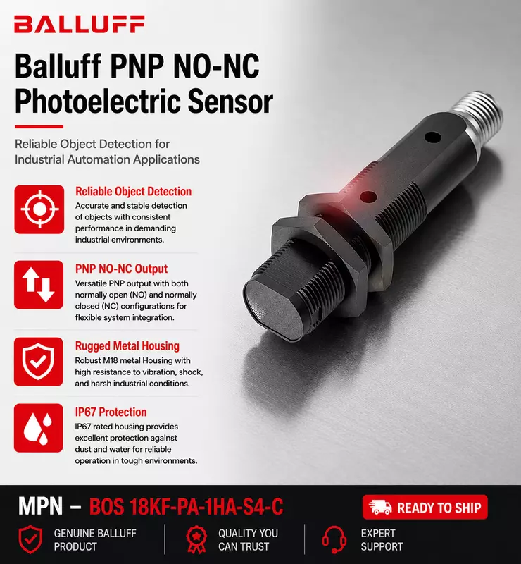 Balluff Photoelectric Sensor PNP NO-NC