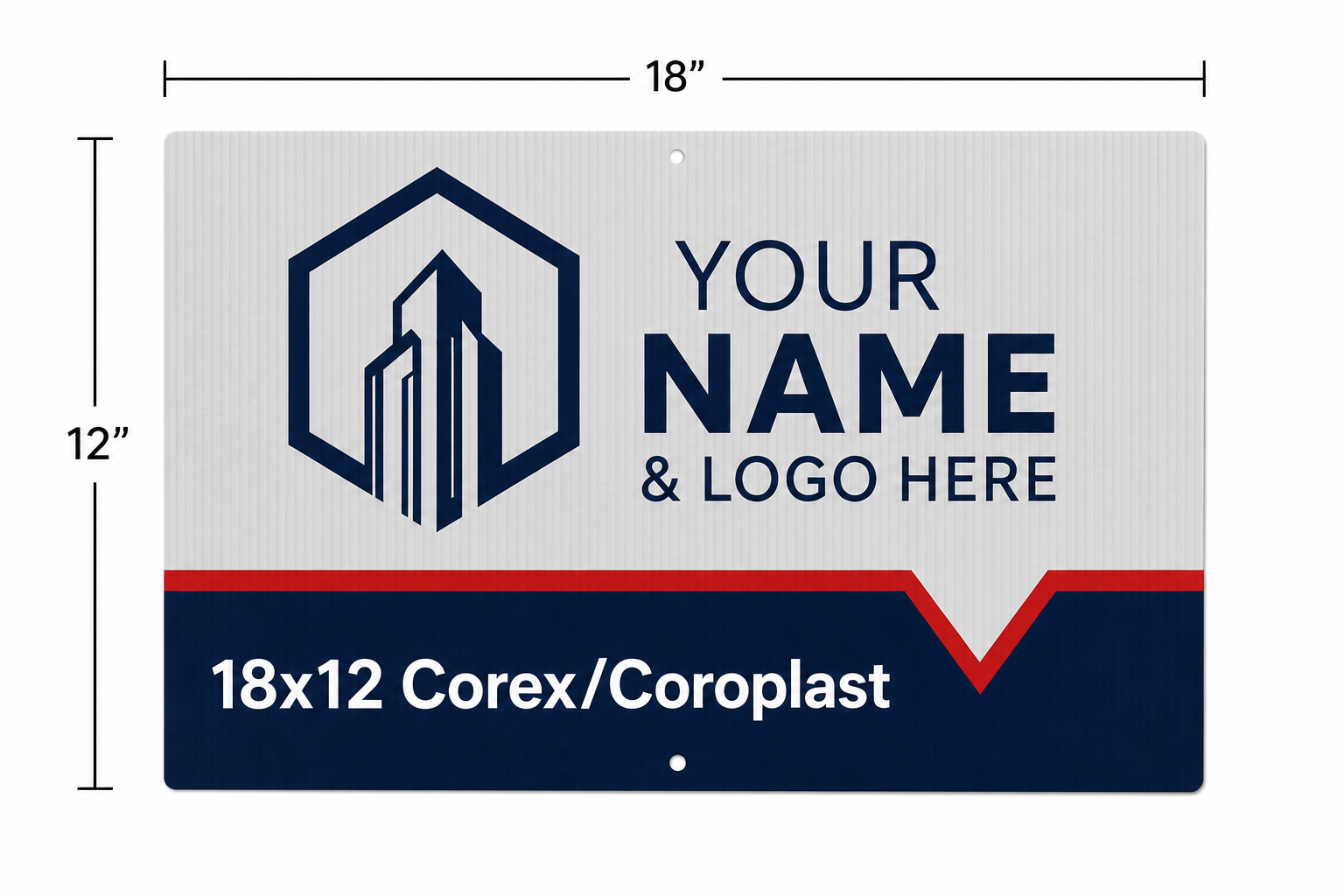 For Sale Main Sign - 12x18 Directional Corex