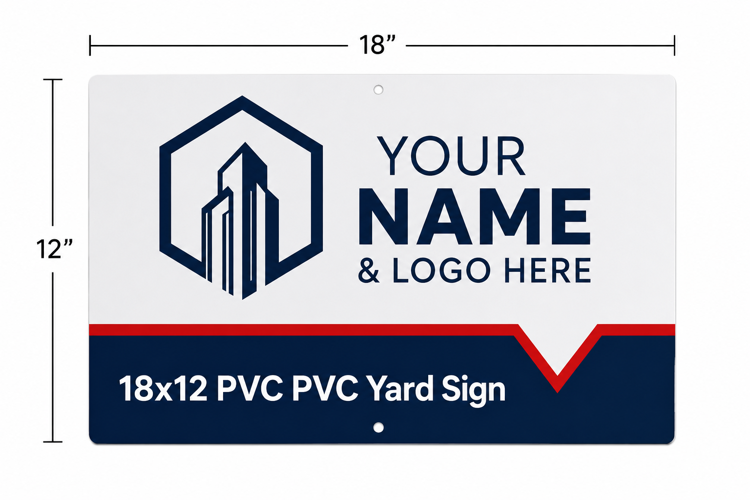 For Sale Main Sign - 12x18 Directional PVC
