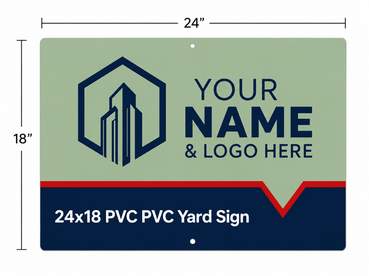 For Sale Main Sign - 24x18 PVC