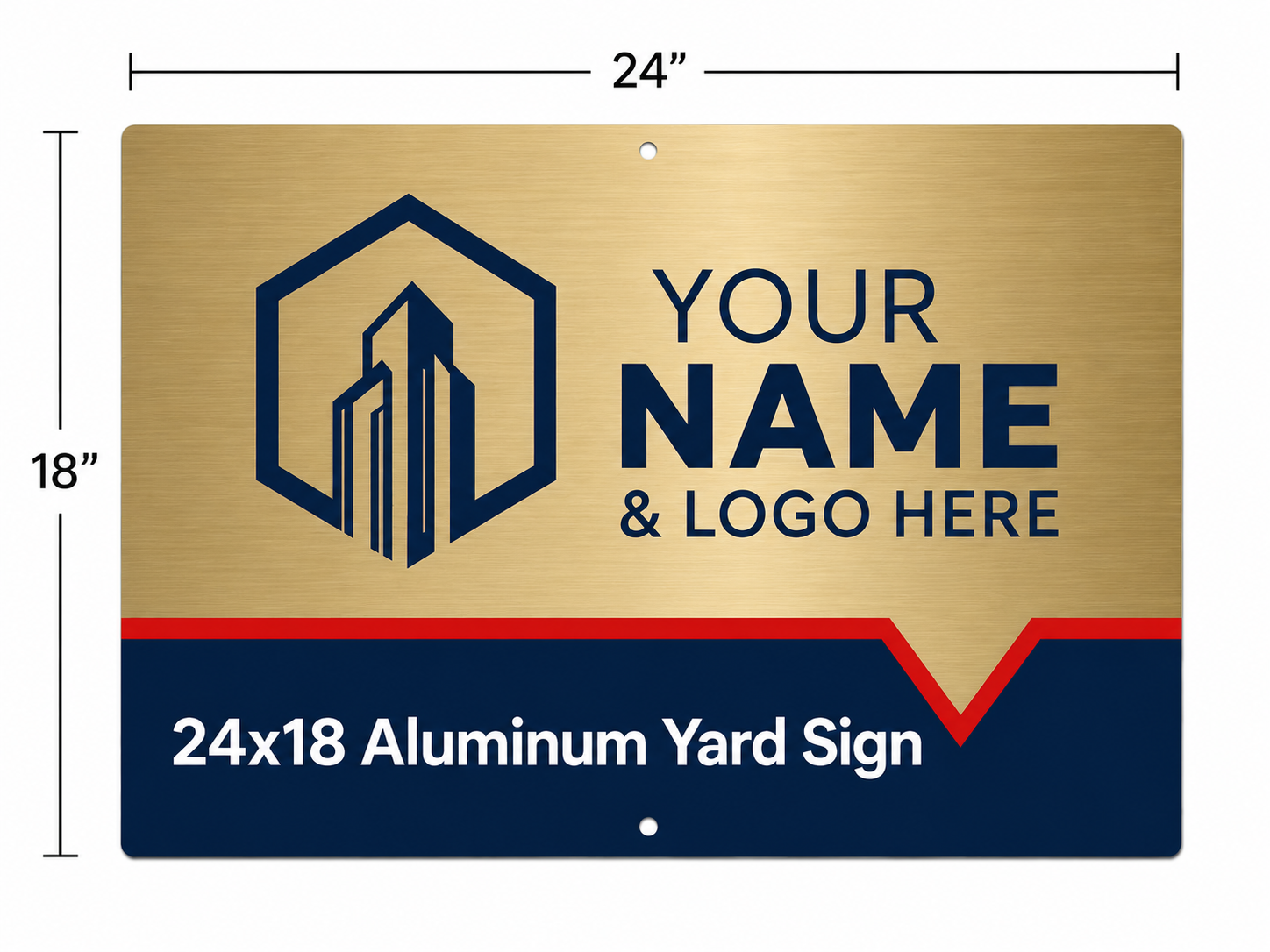 For Sale Main Sign - 24x18 Aluminum
