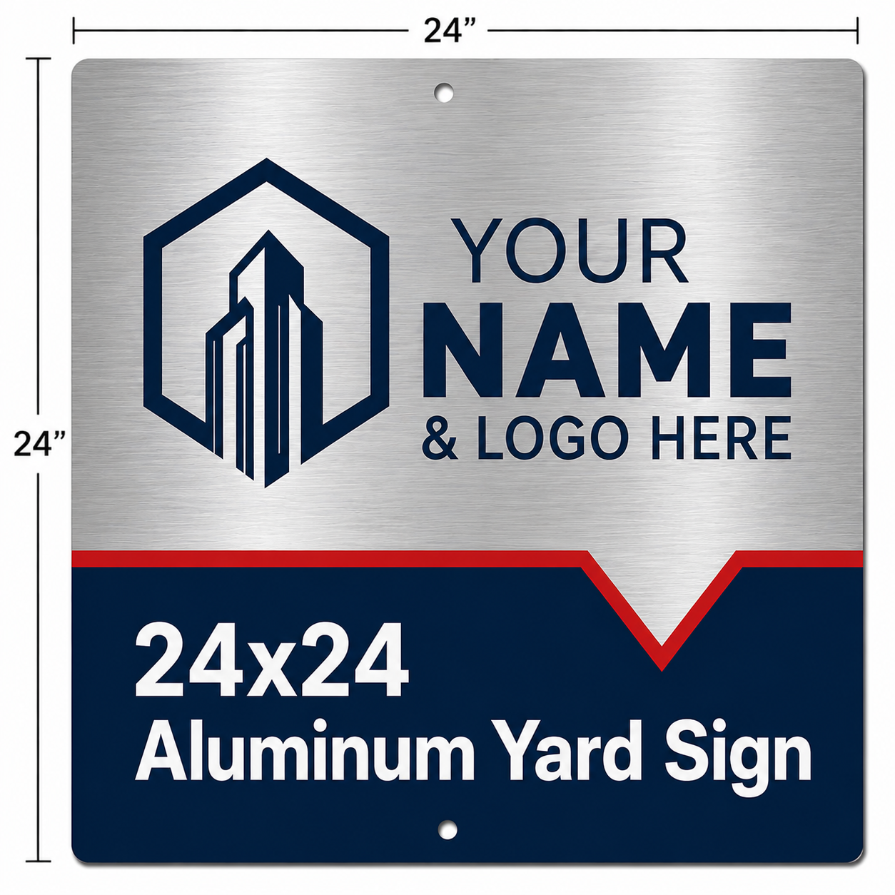 For Sale Main Sign - 24x24 Aluminum