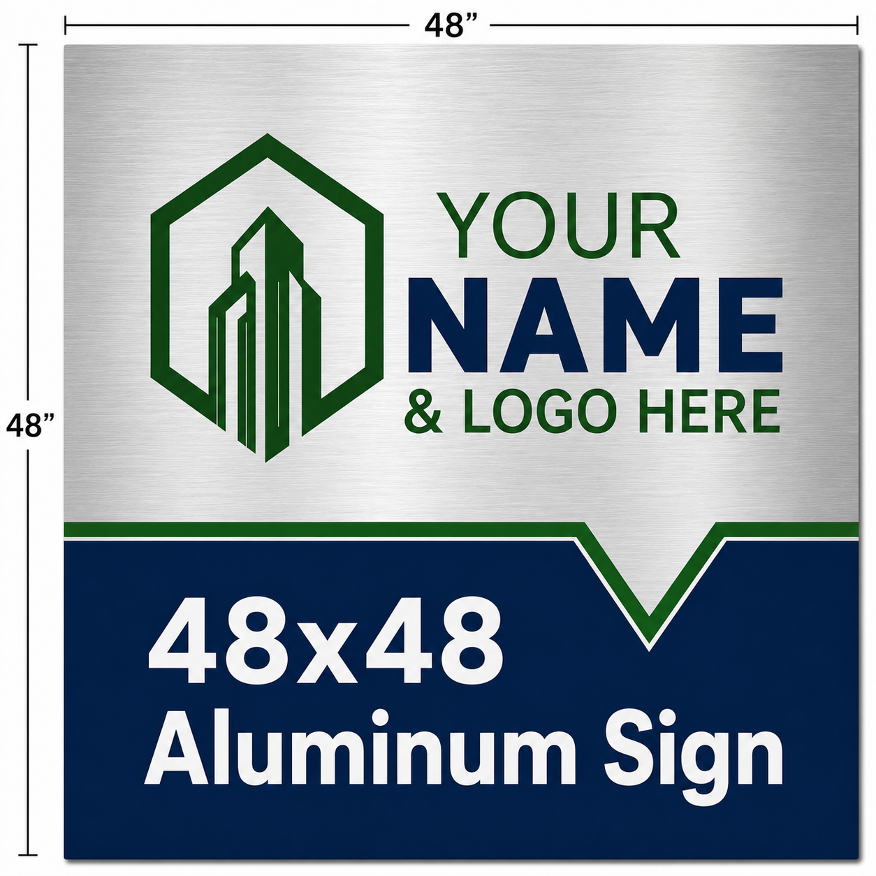 For Sale Main Sign - 48x48 Aluminum