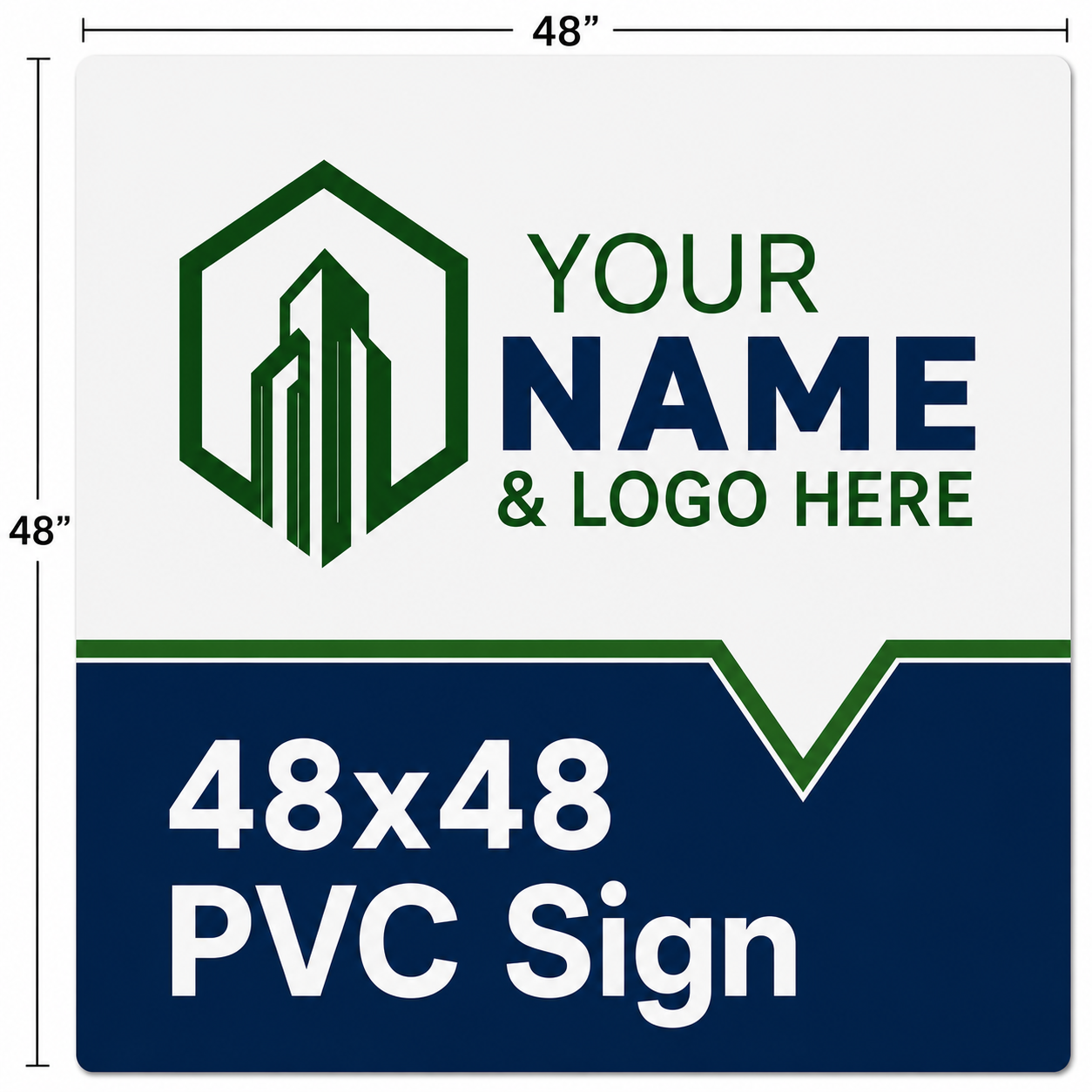 For Sale Main Sign - 48x48 PVC