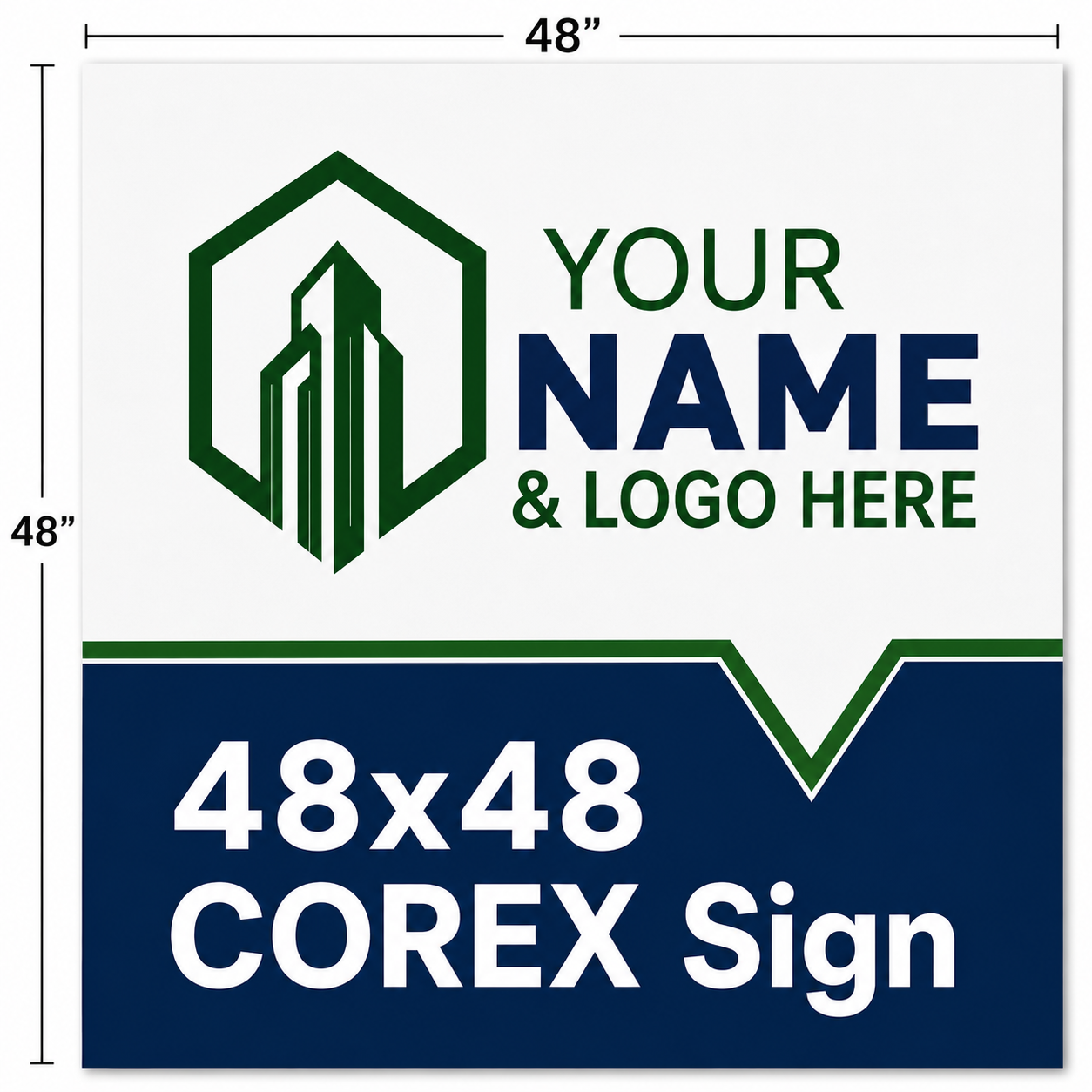 For Sale Main Sign - 48x48 Corex