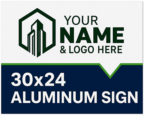 For Sale Main Sign - 30x24 Aluminum