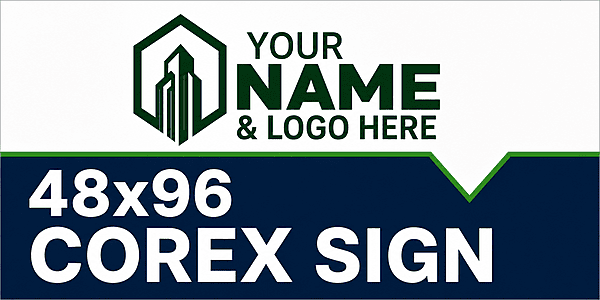 For Sale Main Sign - 48x96 Corex