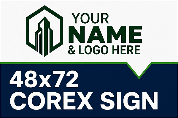 For Sale Main Sign - 48x72 Corex
