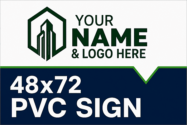 For Sale Main Sign - 48x72 PVC