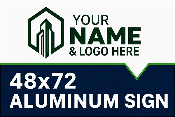 For Sale Main Sign - 48x72 Aluminum
