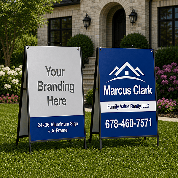 24x36 Aluminum Sign + A-Frame