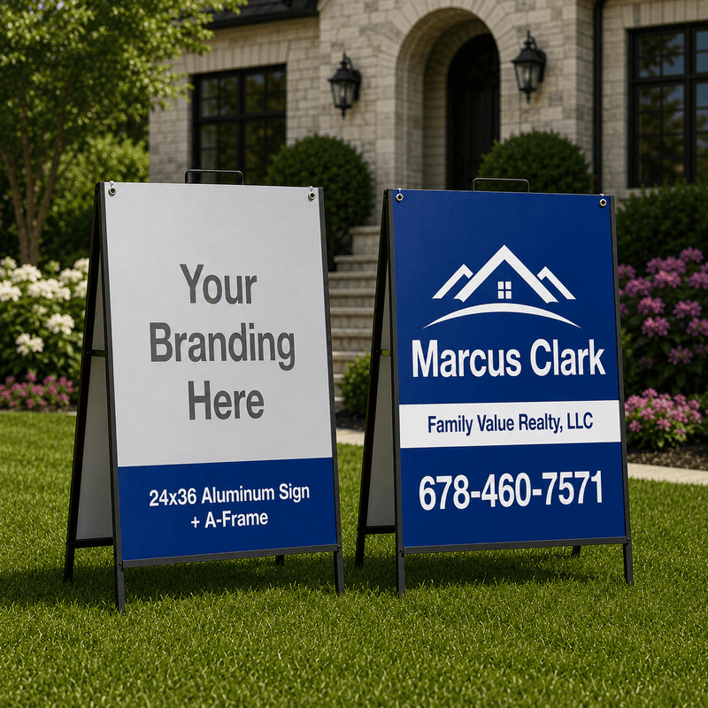 24x36 Aluminum Sign + A-Frame