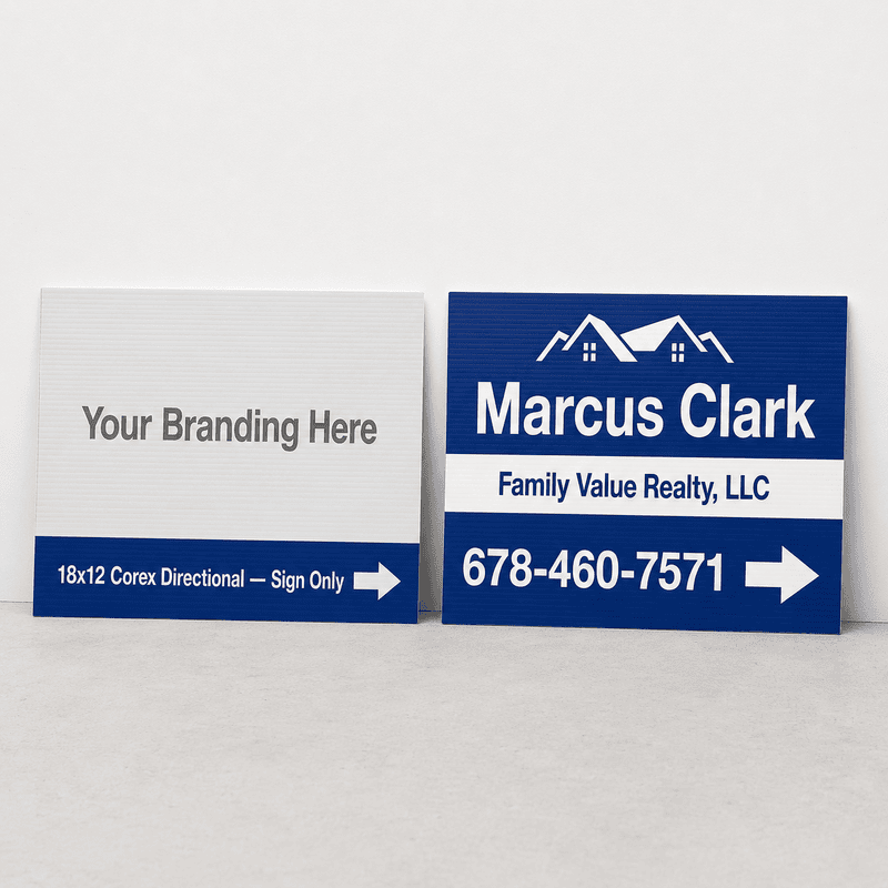 18x12 Corex Directional — Sign Only