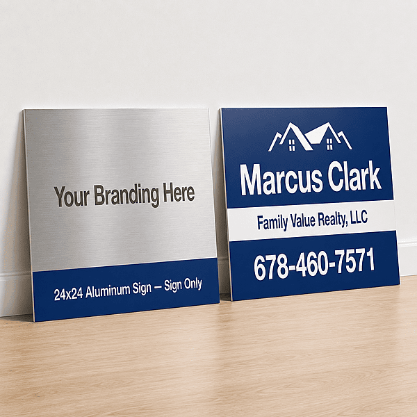24x24 Aluminum Sign — Sign Only