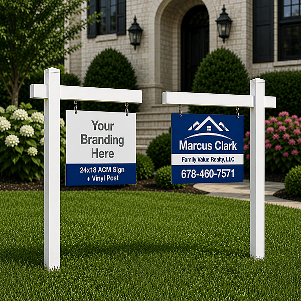 24x18 ACM Sign + Vinyl Post