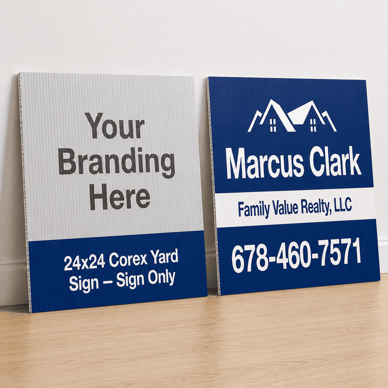 24x24 Corex (Economy) Sign — Sign Only — Pickup
