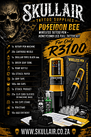 POSEIDON BEE Wireless Tattoo Pen – Honeycomb LED Full Tattoo Kit POSEIDON BEE Wireless Tattoo Pen – Honeycomb LED Full Tattoo Kit