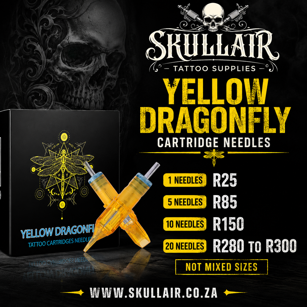 3RS - 5RS - 7RS Round Shader Needles Yellow Dragonfy