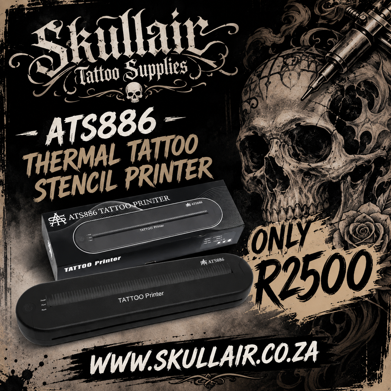 ATS886 Lite Bluetooth Wireless Tattoo Stencil Printer