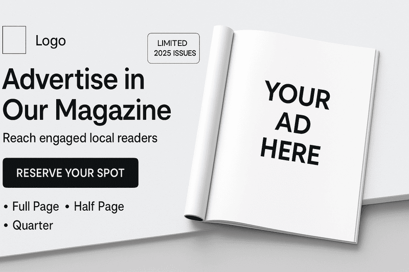 1/4 page ad in Folsom Magazine