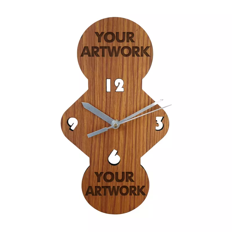 Personalized Wooden Wall Clock – Dual Circle Diamond Design