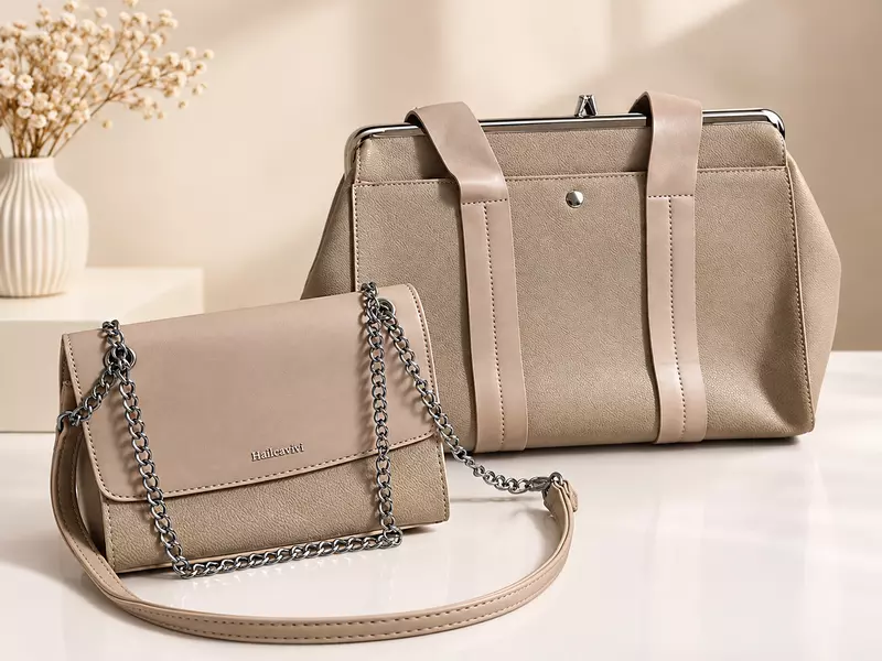 Holley.Vivi Elegant 2-Piece Handbag Set with Matching Crossbody Bag
