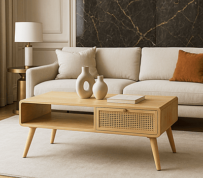 Cliffside Cane Coffee Table