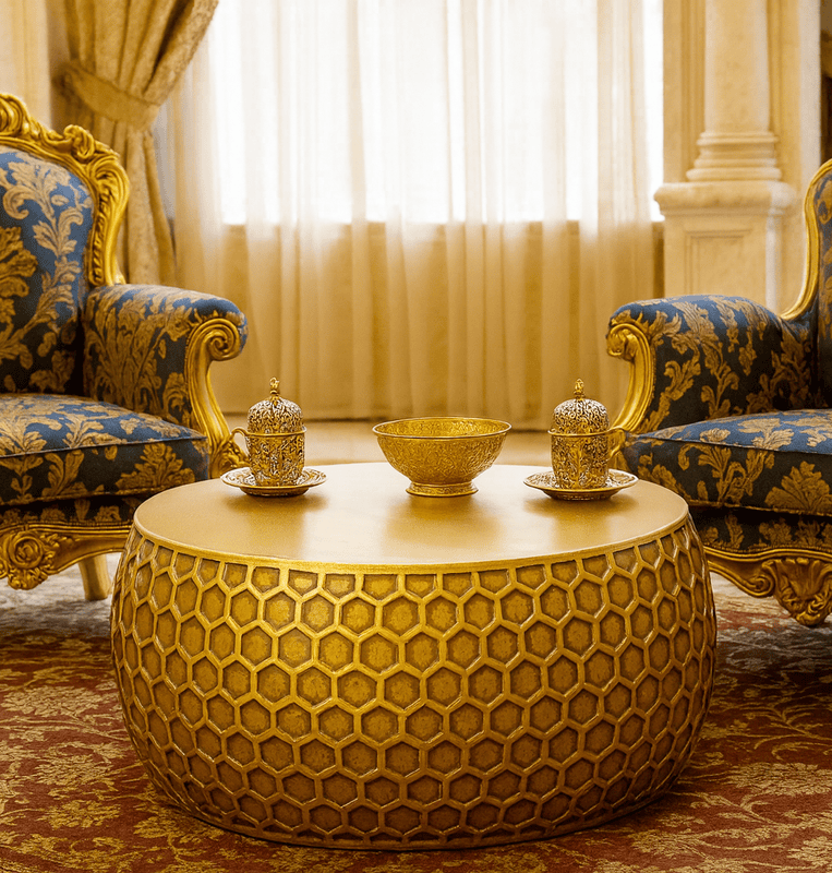 Oman Brass Foiled Coffee Table