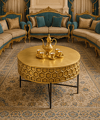Java Royal Brass Coffee Table