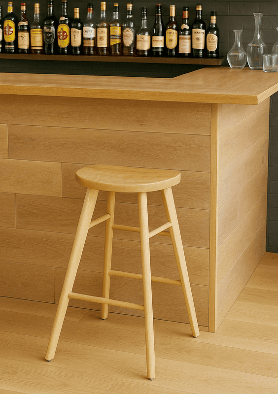 Scott Wooden Seat Bar Stool