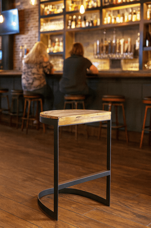 Crosby Industrial Half Round Bar Stool