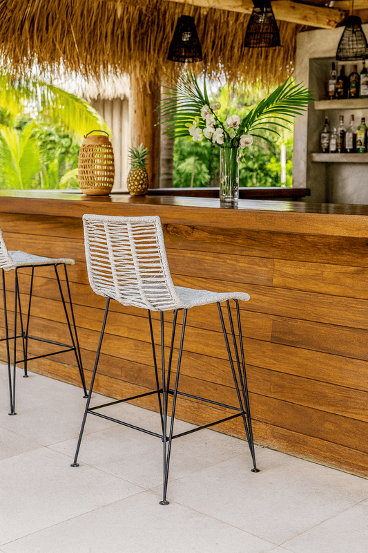 Diamond Weaved Bar Chair