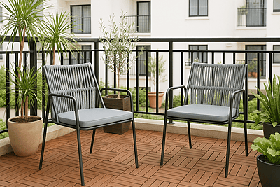 Crema Outdoor Accent Patio Weaving Chair Set of 2