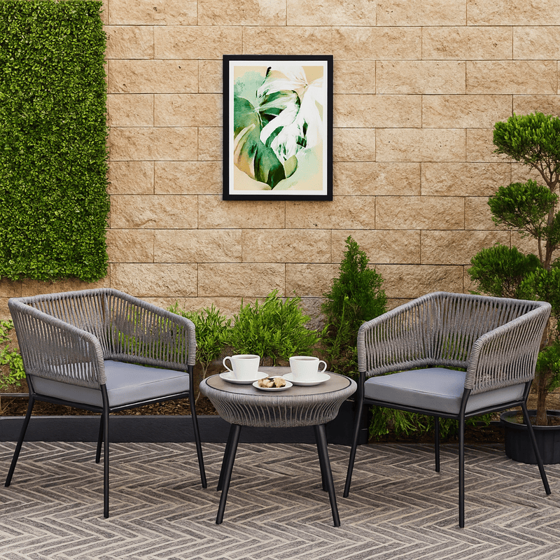 Bostan Outdoor Tea Set 2 Chairs 1 Table