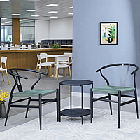 Sigma Wishbone Tea Set 2 Chairs 1 Table