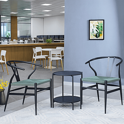 Sigma Wishbone Tea Set 2 Chairs 1 Table