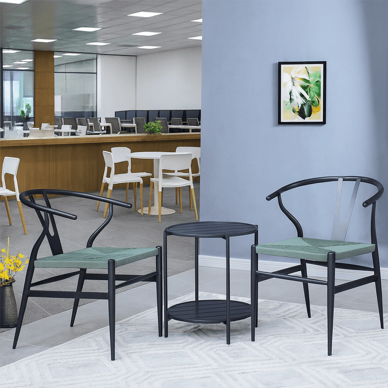 Sigma Wishbone Tea Set 2 Chairs 1 Table