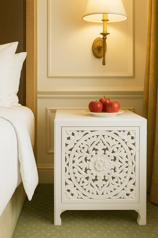 Carving Bedside Table