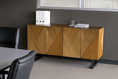 Fluted Four Door Credenza